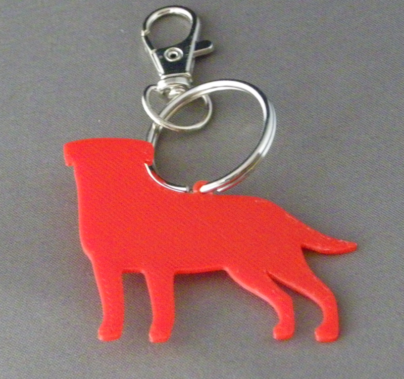 (image for) 3D Prints - Hond Sleutelhanger 28 - Rood (Red)