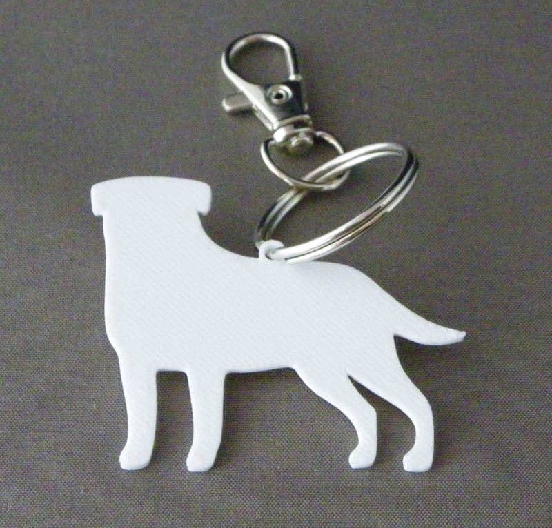 (image for) 3D Prints - Hond Sleutelhanger 28 - Wit (White)