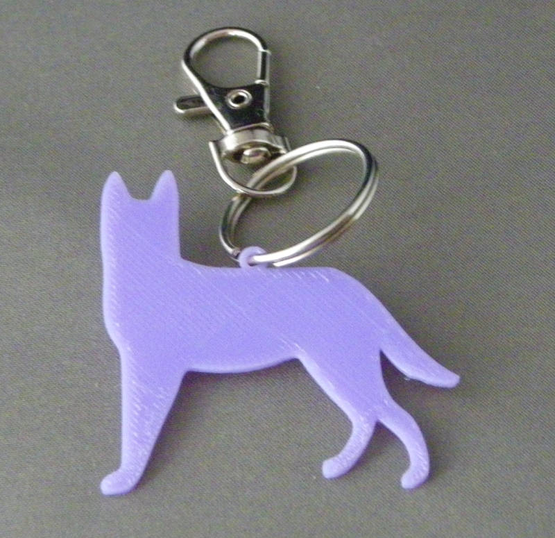 (image for) 3D Prints - Hond Sleutelhanger 29 - Paars (Purple)