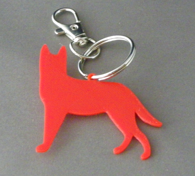 (image for) 3D Prints - Hond Sleutelhanger 29 - Rood (Red)