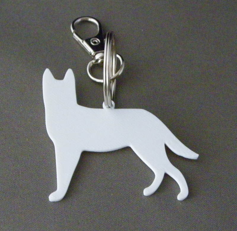 (image for) 3D Prints - Hond Sleutelhanger 29 - Wit (White)