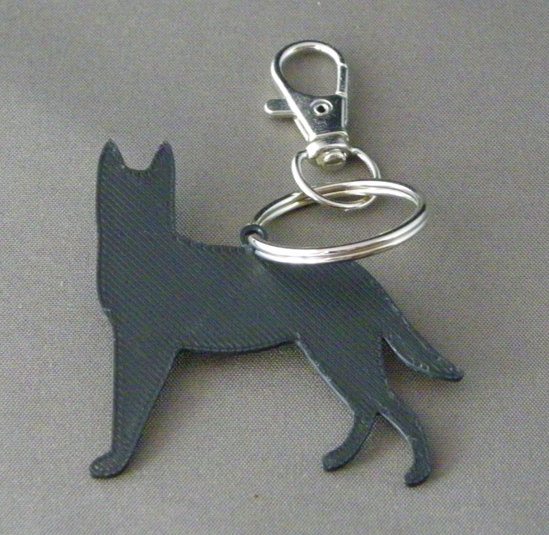 (image for) 3D Prints - Hond Sleutelhanger 29 - Zwart (Black)
