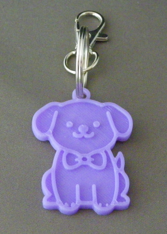 (image for) 3D Prints - Hond Sleutelhanger 30 - Paars (Purple)