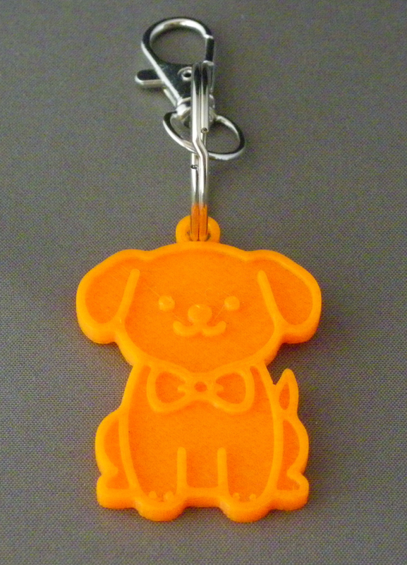 (image for) 3D Prints - Hond Sleutelhanger 30 - Zonnig Oranje (Sunny Orange)
