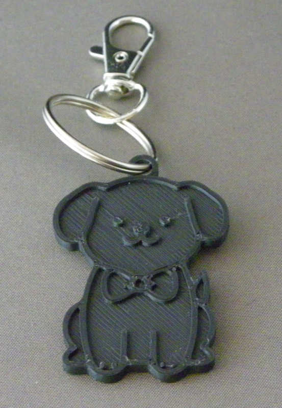 (image for) 3D Prints - Hond Sleutelhanger 30 - Zwart (Black)