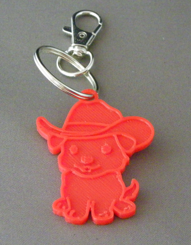 (image for) 3D Prints - Hond Sleutelhanger 31 - Rood (Red)