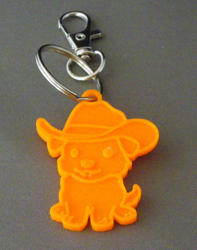 (image for) 3D Prints - Hond Sleutelhanger 31 - Zonnig Oranje (Sunny Orange)