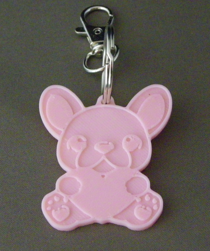 (image for) 3D Prints - Hond Sleutelhanger 32 - Kersenroze (Sakura Pink)