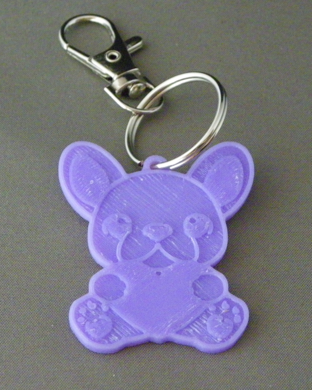 (image for) 3D Prints - Hond Sleutelhanger 32 - Paars (Purple)