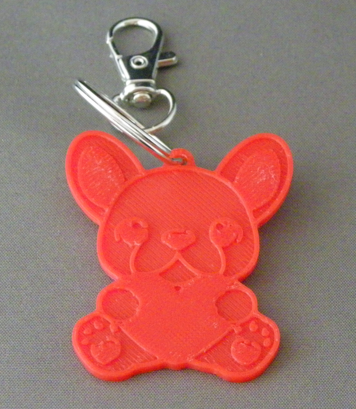 (image for) 3D Prints - Hond Sleutelhanger 32 - Rood (Red)