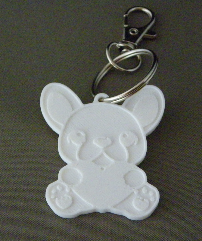 (image for) 3D Prints - Hond Sleutelhanger 32 - Wit (White)