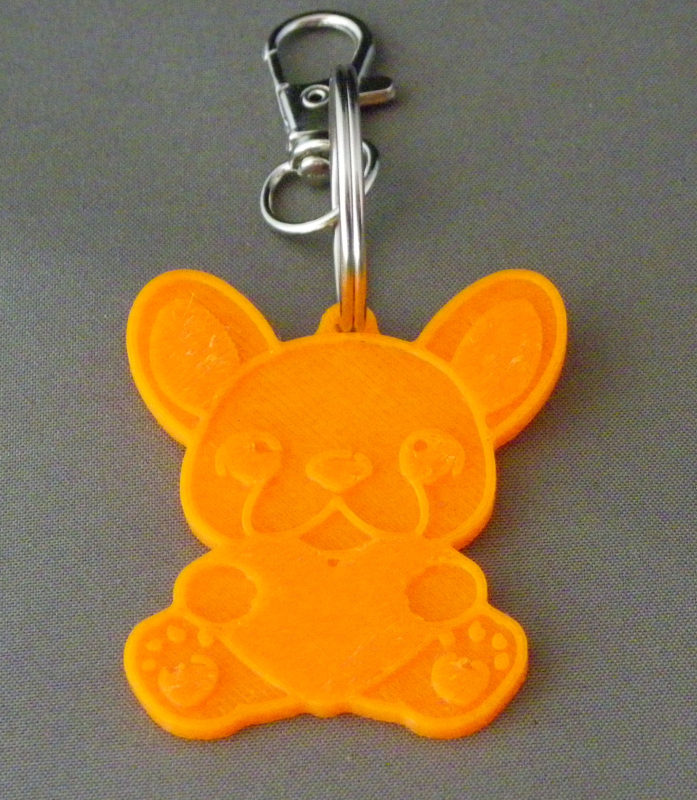 (image for) 3D Prints - Hond Sleutelhanger 32 - Zonnig Oranje (Sunny Orange)