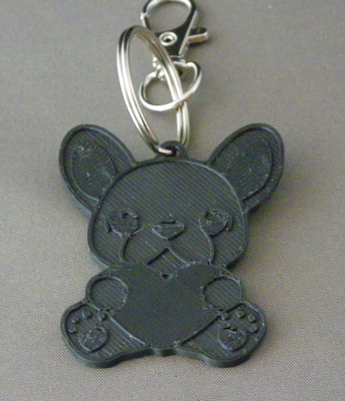 (image for) 3D Prints - Hond Sleutelhanger 32 - Zwart (Black)