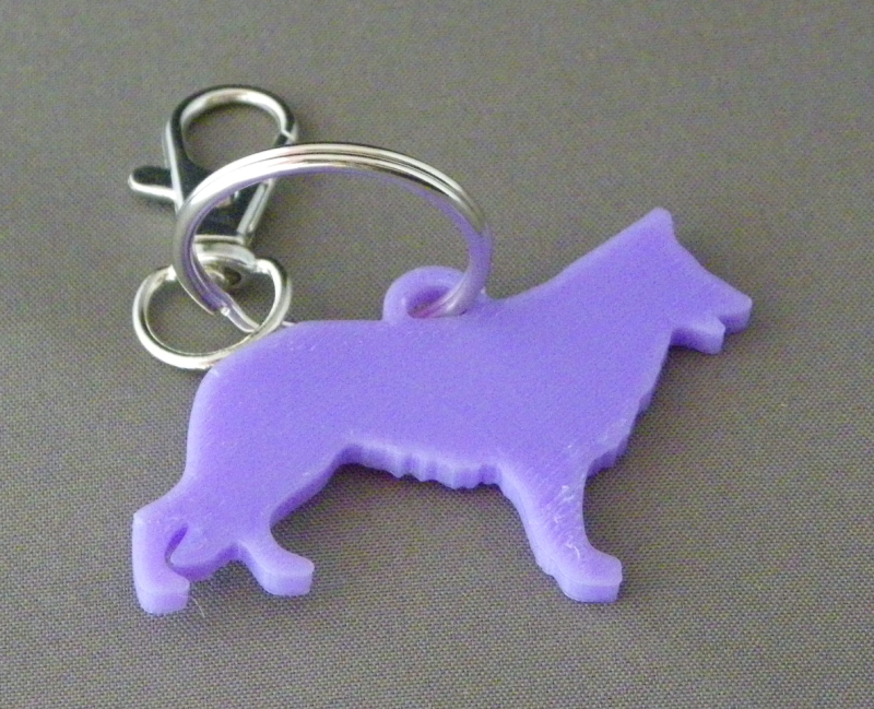 (image for) 3D Prints - Hond Sleutelhanger 33 - Paars (Purple)