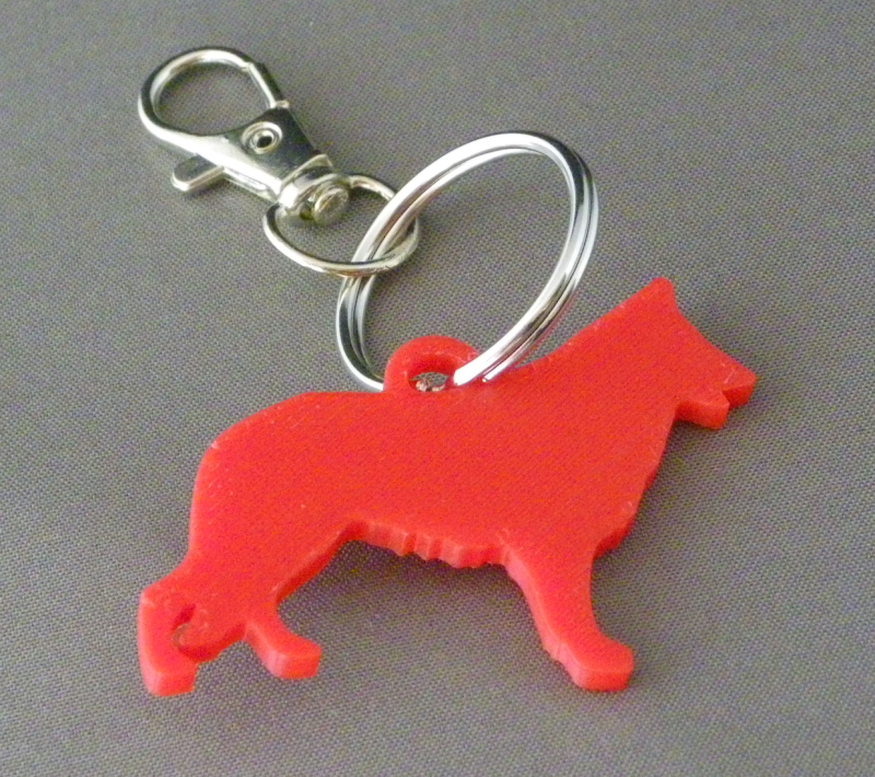 (image for) 3D Prints - Hond Sleutelhanger 33 - Rood (Red)