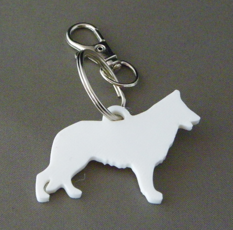 (image for) 3D Prints - Hond Sleutelhanger 33 - Wit (White)