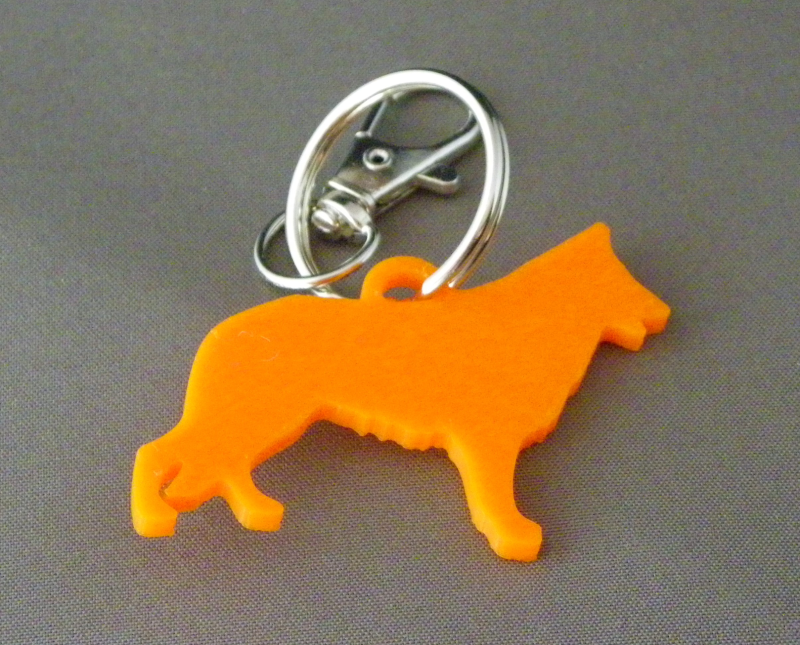 (image for) 3D Prints - Hond Sleutelhanger 33 - Zonnig Oranje (Sunny Orange)