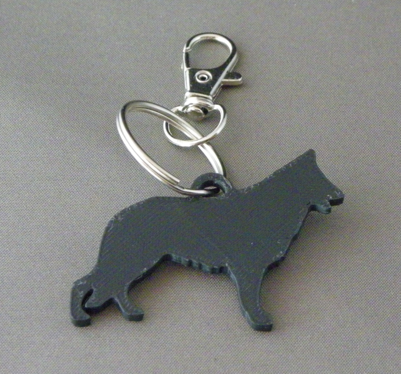 (image for) 3D Prints - Hond Sleutelhanger 33 - Zwart (Black)