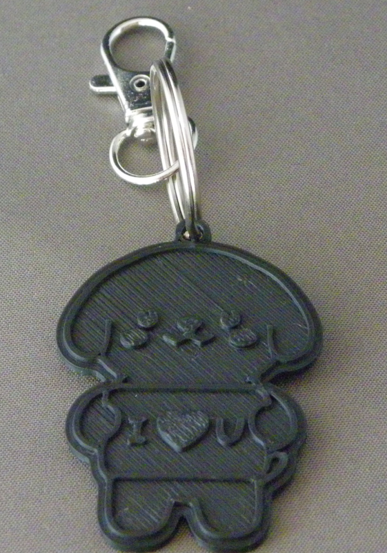 (image for) 3D Prints - Hond Sleutelhanger 5 - Zwart (Black)