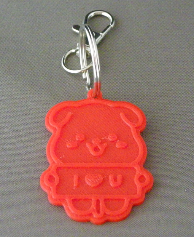 (image for) 3D Prints - Hond Sleutelhanger 6 - Rood (Red)