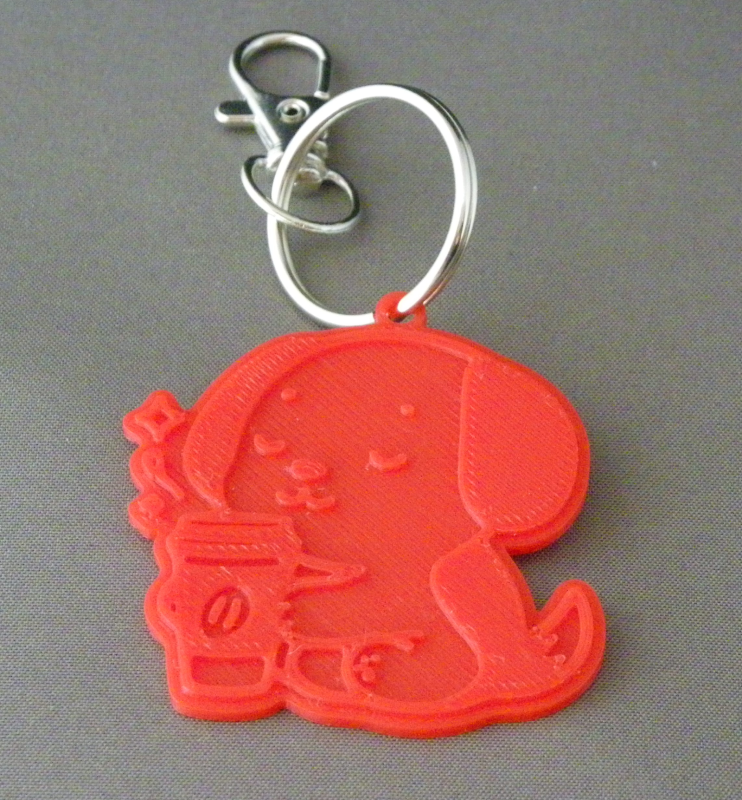 (image for) 3D Prints - Hond Sleutelhanger 7 - Rood (Red)