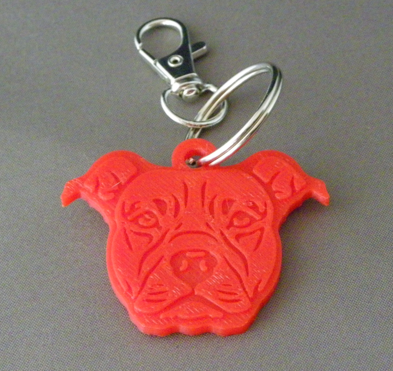 (image for) 3D Prints - Hond Sleutelhanger 8 - Rood (Red)