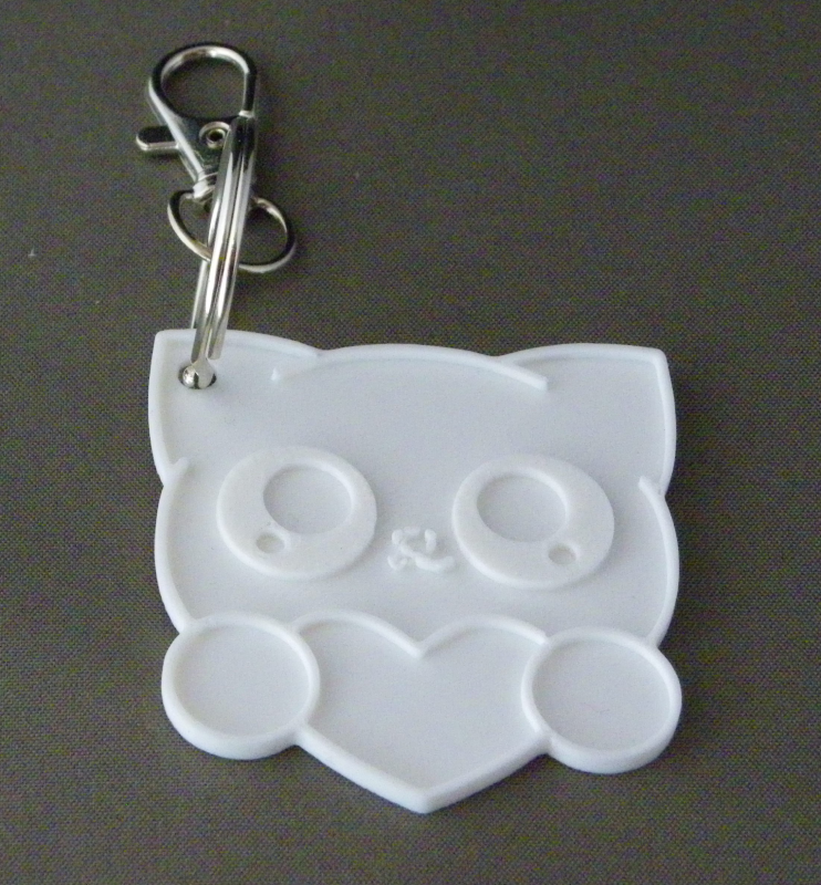 (image for) 3D Prints - Kat Sleutelhanger 28 - Wit (White)