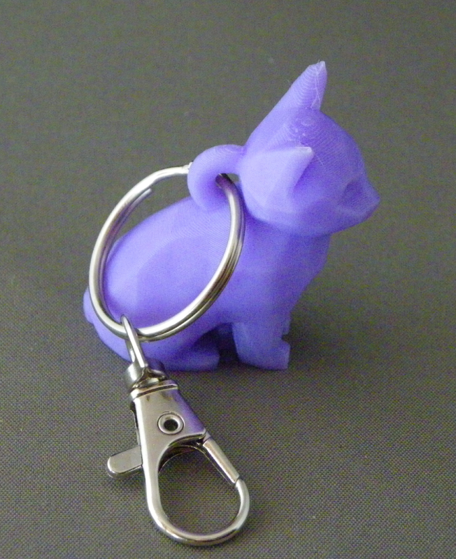 (image for) 3D Prints - Kat Sleutelhanger 29 - Paars (Purple)