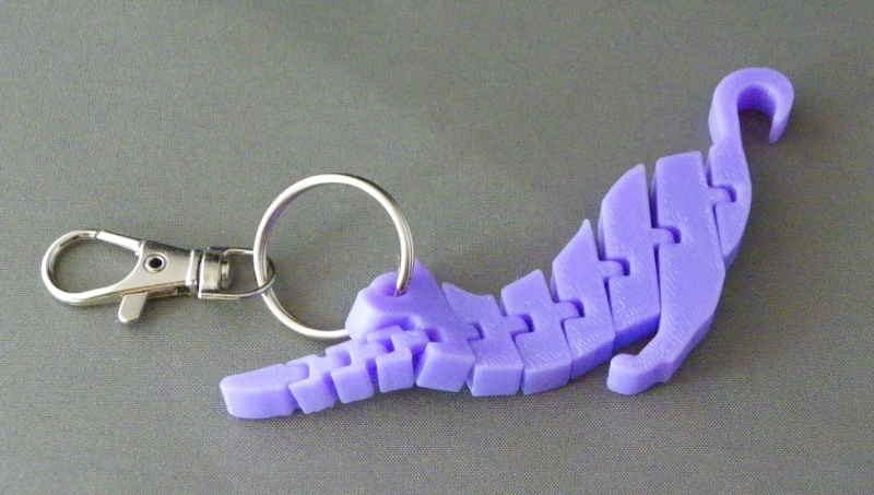 (image for) 3D Prints - Kat Sleutelhanger 3 - Paars (Purple)