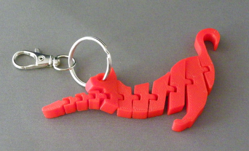 (image for) 3D Prints - Kat Sleutelhanger 3 - Rood (Red)