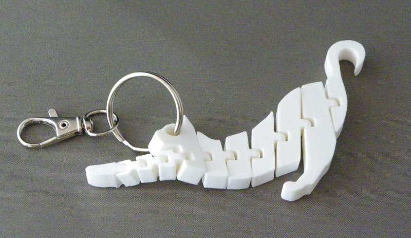 (image for) 3D Prints - Kat Sleutelhanger 3 - Wit (White)