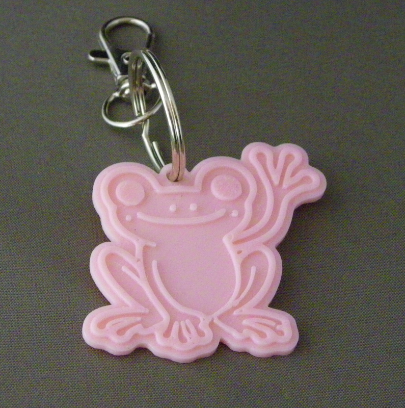 (image for) 3D Prints - Kikker Sleutelhanger 1 - Kersenroze (Sakura Pink)