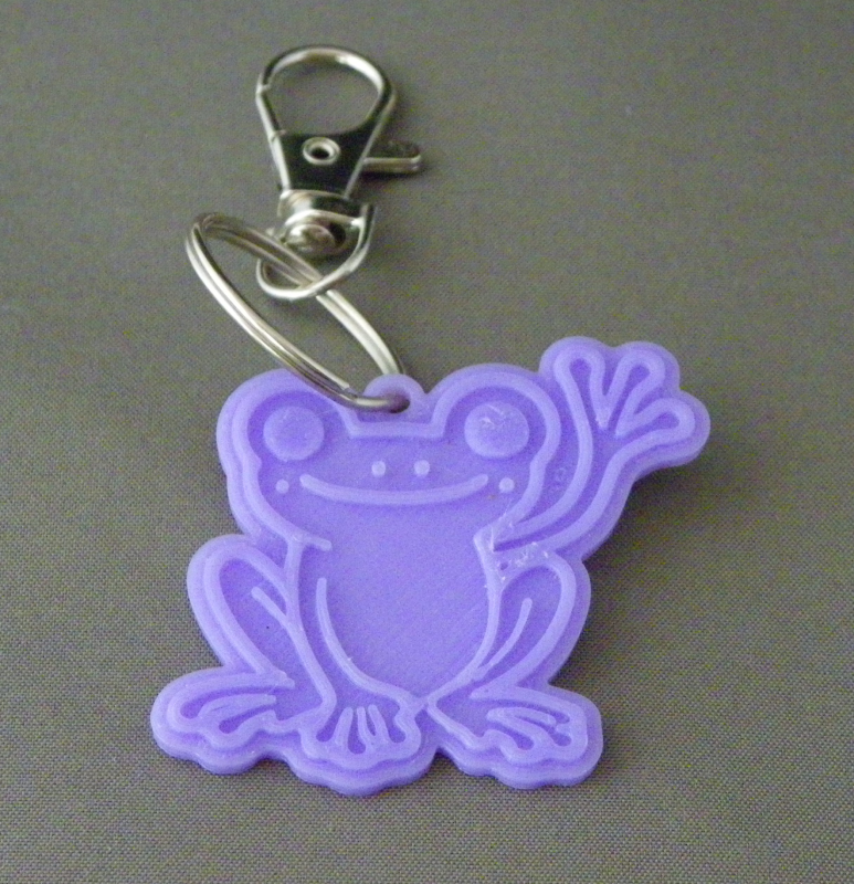 (image for) 3D Prints - Kikker Sleutelhanger 1 - Paars (Purple)