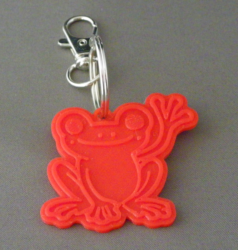 (image for) 3D Prints - Kikker Sleutelhanger 1 - Rood (Red)