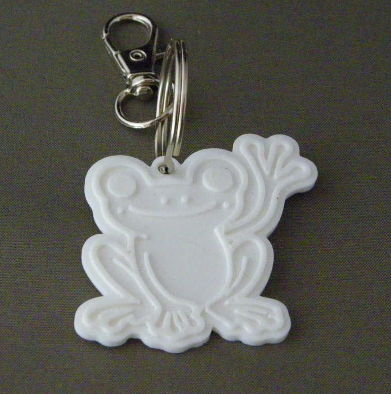 (image for) 3D Prints - Kikker Sleutelhanger 1 - Wit (White)