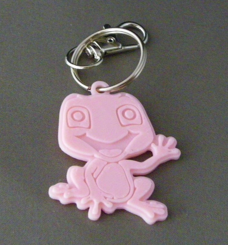 (image for) 3D Prints - Kikker Sleutelhanger 2 - Kersenroze (Sakura Pink)