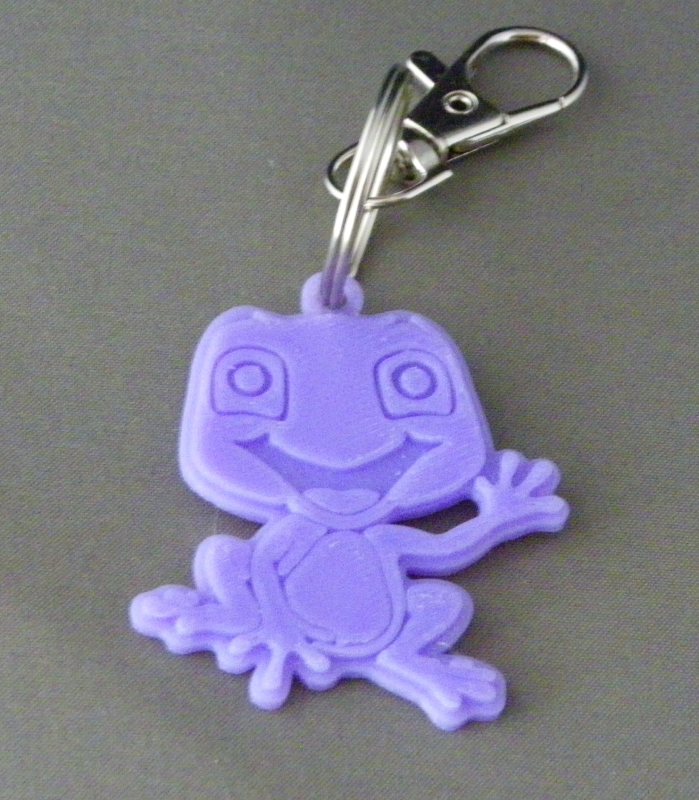(image for) 3D Prints - Kikker Sleutelhanger 2 - Paars (Purple)