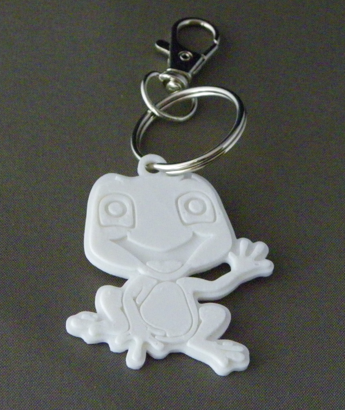 (image for) 3D Prints - Kikker Sleutelhanger 2 - Wit (White)