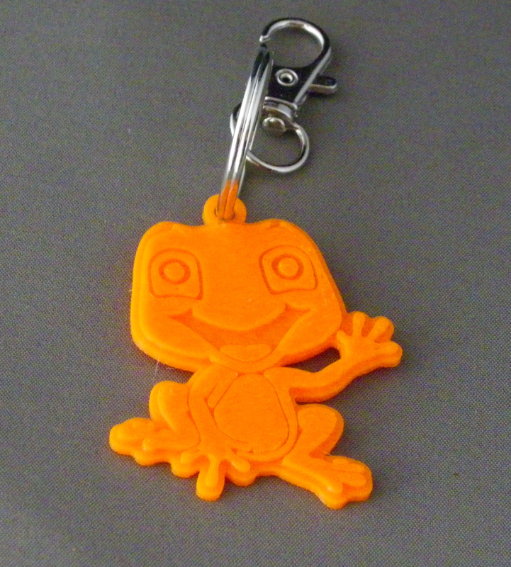 (image for) 3D Prints - Kikker Sleutelhanger 2 - Zonnig Oranje (Sunny Orange)