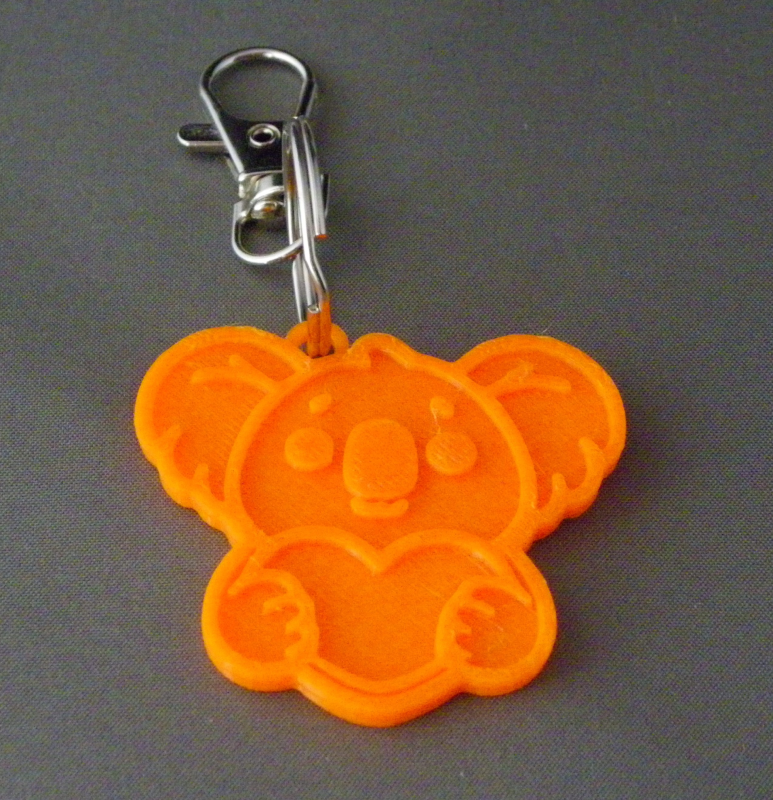 (image for) 3D Prints - Koala Sleutelhanger 1 - Zonnig Oranje (Sunny Orange)