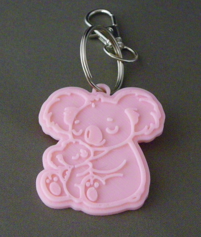 (image for) 3D Prints - Koala Sleutelhanger 2 - Kersenroze (Sakura Pink)