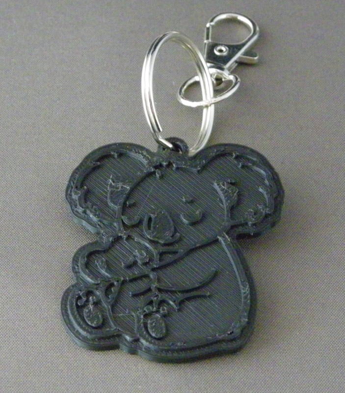 (image for) 3D Prints - Koala Sleutelhanger 2 - Zwart (Black)