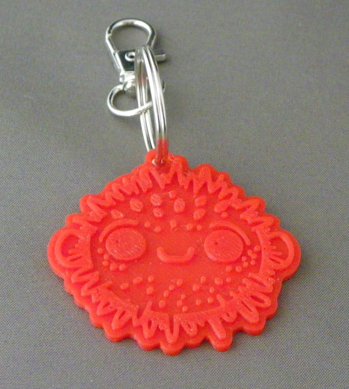(image for) 3D Prints - Kogelvis Sleutelhanger 1 - Rood (Red)