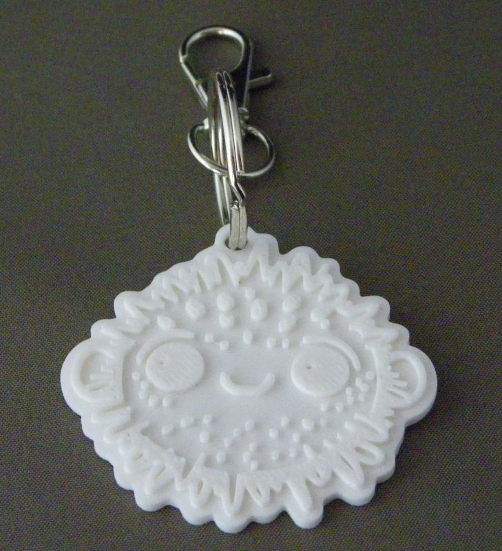 (image for) 3D Prints - Kogelvis Sleutelhanger 1 - Wit (White)