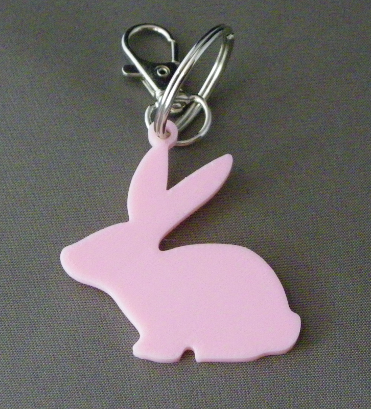 (image for) 3D Prints - Konijn Sleutelhanger 10 - Kersenroze (Sakura Pink)