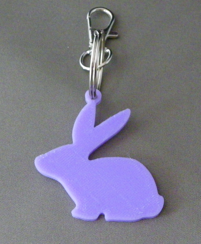 (image for) 3D Prints - Konijn Sleutelhanger 10 - Paars (Purple)