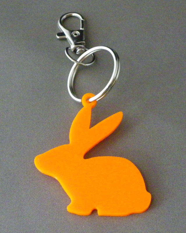(image for) 3D Prints - Konijn Sleutelhanger 10 - Zonnig Oranje (Sunny Orange)