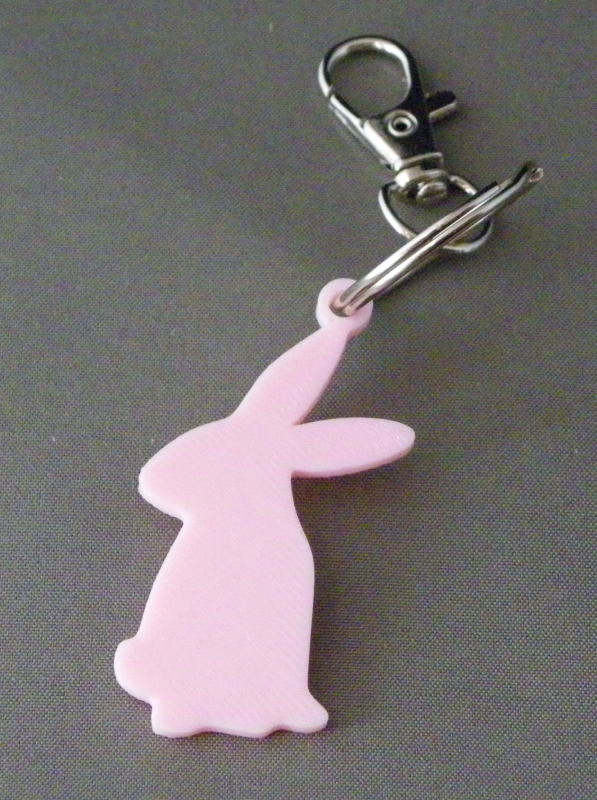 (image for) 3D Prints - Konijn Sleutelhanger 11 - Kersenroze (Sakura Pink)