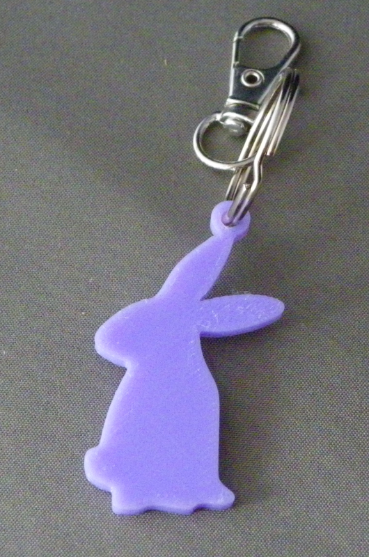 (image for) 3D Prints - Konijn Sleutelhanger 11 - Paars (Purple)