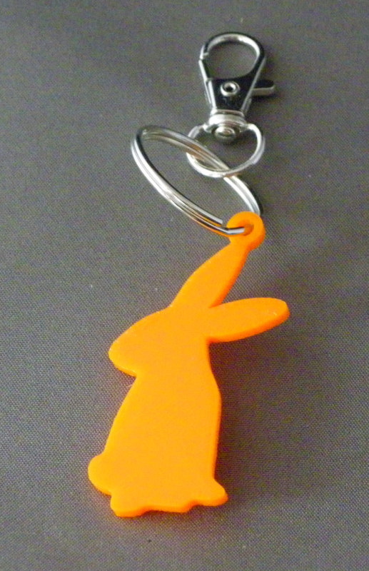 (image for) 3D Prints - Konijn Sleutelhanger 11 - Zonnig Oranje (Sunny Orange)
